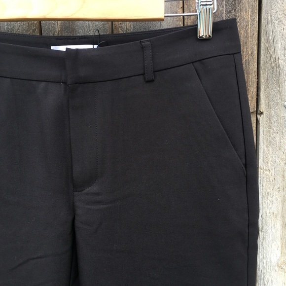 NWT Anine Bing Straight Leg Pant Cotton Stretch Black S - Picture 7 of 15